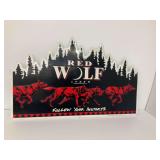 Red Wolf Lager Anheuser-Busch Metal Advertising Sign