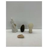 Assorted Decorative Figurines and Carved Stone Items
