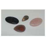 Assorted Polished Gemstone Cabochons - Lapidary Stones