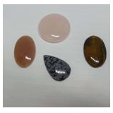 Polished Gemstone Collection - Rose Quartz, Tiger