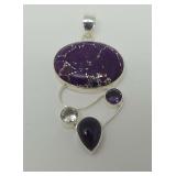 Sterling Silver Pendant with Lolite Gemstone