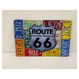 Route 66 License Plate Sign ... 8 x 12 Inches