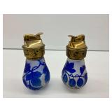 Pair of Decorative Cameo Glass Table Lighters