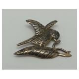 Vintage Sterling Silver Bird Brooch