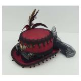 Steampunk Style Hat with Goggles and Feather