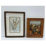 Two Framed Bird Artworks