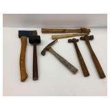 Assorted Tools: Hammers and Axe