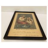 Framed First Communion Print, 1923