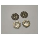 United States Silver Dime Collection - Mercury and Roosevelt Dimes
