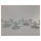 Two Pair of Crystal Glass Candelabras
