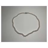 Classic Pearl Necklace with 18K White Gold Clasp
