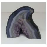 Amethyst Geode with Blue Agate Banding