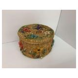 Woven Sewing Basket from the 1950s