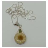 Sterling Silver Daisy Pendant Necklace