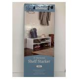 New Whitmor 31 in. Horizontal Shelf Stacker - White