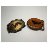 Two Eagle Motif Belt Buckles