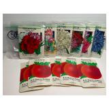 Colorful Unused 1940s Seed Packets - 8 Diff / 40 Total - Shumway Seedsman Rockford, IL