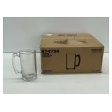 Box of Twelve New Glass Beer Mugs