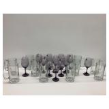 Circleware Stemmed Wine Glasses and Glass Beer Mugs