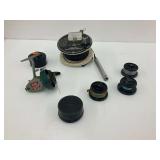 Fishing Reel Lot - Heddon 215 and Fish Hawk Temperature Digital Depth Counter