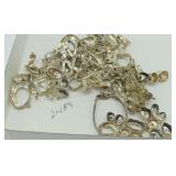 Bonded Sterling Silver Jewelry Parts and Pieces Lot..per consignor 20% silver..tw 2.455 toz.