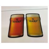Pair of Harp Lager Advertising Signs