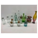 Collection of Decorative Glass Bottles and Jars