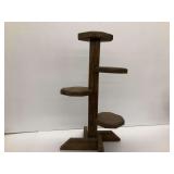 Rustic Wooden Plant Stand with Multiple Tiers