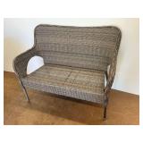 Wicker Style Outdoor Bench