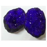 Two Dyed Moroccan Geode Halves