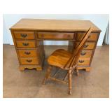 Bassett Furniture Kneehole Desk with Chair