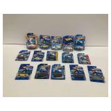 Group of Hot Wheels Diecast Cars on Cards