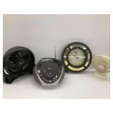Clock, Memorex Radio/CD Player, and Honeywell and Unbranded Fan Bundle...all work