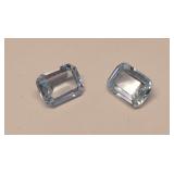 Two Emerald Cut Aquamarine Gemstones.....3.30 carats