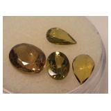 Four Smoky Quartz Gemstones....3.80 carats
