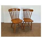Pair of Spindle Back Dining Chairs