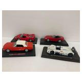 Four Scale Model Cars: 1965 Mustang, Ferrari F50, BMW V12 LMR, Dodge Viper