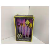 New Cambridge Cranston 20-Piece Rainbow Stainless Steel Flatware Set