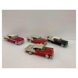 Four Chevrolet Bel Air Diecast Model Cars