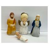 Nativity Set and Angel Blow Mold Figures