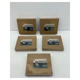 Five New Riker Display Cases with Cotton Filler & Metal Clips