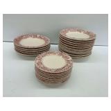 Euro Ceramica Vineyard China Plates Set - 24 Plates