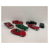 Seven Diecast Model Cars: Thunderbirds, Chargers, Camaro & Vipers