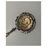 1978 Eisenhower Dollar Coin Pendant Necklace