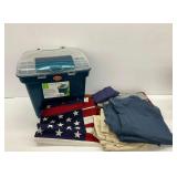 Smart Storage Dog Food Container with Assorted Textiles & Flag
