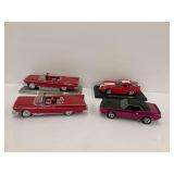 Four Diecast Model Cars - Buick Electra, Dodge Viper, and Plymouth Barracuda