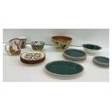 Mixed Group of Bowls, Plates, and Pitchers