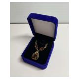 Van Dell 12K Gold Filled Pendant Necklace with Gemstones