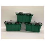 Three Masterforce 5 Gallon Premium Grade Gasket Totes