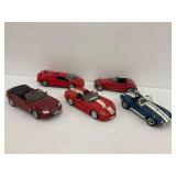 Five Diecast Model Cars - Mercedes, Cobra, Prowler, Lamborghini